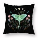 Axyaa Psychedelic Moon Butterfly Pillow Covers for Bedroom and Living Room 45x45cm