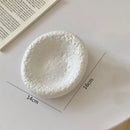 Axyaa Stone Patterned Ceramic Serving Plate for Molecular Cuisine and Restaurant Tableware