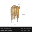 Axyaa Tassel Led Pendant Light Chrome Gold Lustre Indoor Lamp