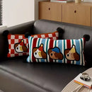 Axyaa Cartoon Dog Rectangular Pillow Mid-Century Style Home Backrest Cushion