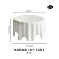 Axyaa Round White Plate - High Foot Plate, Artistic Conception, Irregular Western Food Plate