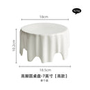Axyaa Round White Plate - High Foot Plate, Artistic Conception, Irregular Western Food Plate
