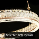Axyaa Circular Crystal Pendant Light: Modern, Luxury, and Atmospheric for Living Room