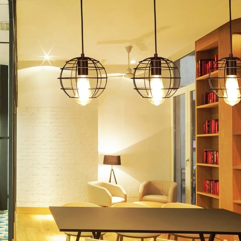Axyaa Industrial Iron Pendant Light for Dining Room & Kitchen