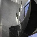 Axyaa Modern Stair Chandelier Pendant Light: LED Ceiling Lamp for Living Room