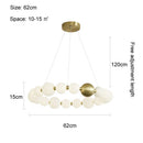 Axyaa Nordic Style Cream Pendant Light for Living Room & Bedroom