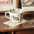 Axyaa Ceramic Coffee Mug with Vintage Wildlife Pattern