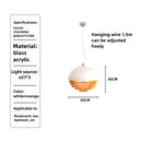 Axyaa Retro Bauhaus Pendant Lamp - Gold Orange Globe Mood Lamp for Home Decor