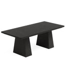Axyaa 63-Inch Black Dining Table: Modern Kitchen Table for 4-6, Sturdy Wood Legs