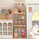 Labubu Plush Dolls Display Box Dustproof Organizer Cabinet for Axyaa Toys