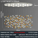 Axyaa Crystal Chandelier: Modern Lobby Design, Artistic Hotel Living Room Lighting