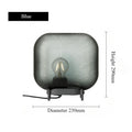 Axyaa Nordic Glass LED Floor Lamp - Elegant Oval Design for Home Decor