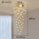Axyaa Luxury Crystal Chandelier, Bedroom Ceiling Light, Living Room Pendant Lamp