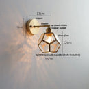 Axyaa Japanese Style LED Wall Light Clear Glass Pull Chain Switch Nordic Modern Decor