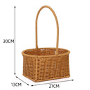 Axyaa Imitation Rattan Storage Baskets: Multi-Purpose Organizer for Home, Kitchen, and Picnic