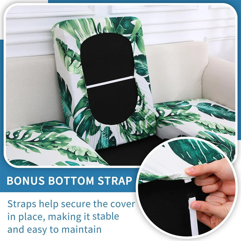 Axyaa Stretch Sofa Cover Slipcover Protector with Elastic Bottom