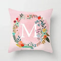 Axyaa Wreath Alphabet Pillow Cover - 45x45cm