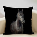Axyaa Horse Pattern Cushion Cover 45x45cm Linen for Home Living Room Art Decoration
