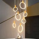Axyaa Modern LED Pendant Light Chandelier for Staircase & Living Room - Indoor Hanging Lighting