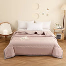 Axyaa Blue Washed Cotton Summer Quilt for Comfortable Skin-Friendly Bedroom