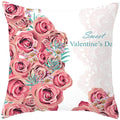 Axyaa Valentine's Day Parchment Pillow Set for Home Sofa, Square Pillowcase