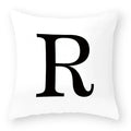 Axyaa Polyester Alphabet Cushion Cover 45X45cm for Home Sofa Decor