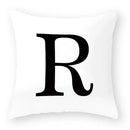 Axyaa Polyester Alphabet Cushion Cover 45X45cm for Home Sofa Decor