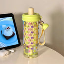 Axyaa Hearts Filter Straw Water Bottle - 650ml