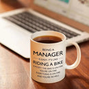 Axyaa Manager Mug - Easy Manager Gifts for Women Men Birthday Novelty Coffee Cup