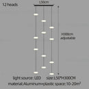 Axyaa Oval Ball Chandelier: Nordic Minimalist High-rise Staircase Lighting