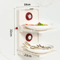 Axyaa Foldable 2-Layer Food Prep Rack, Wall-Mounted Kitchen Storage Tray