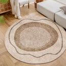 Axyaa Plush Round Carpet: Soft Fluffy Rug for Bedroom and Living Room