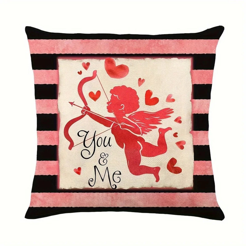 Axyaa Little Angel Love Arrow Pillowcase: Home Room Sofa Cushion Cover Gift