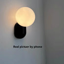 Axyaa Small Cream LED Bedside Wall Lamp Modern Minimalist Decorative Sconces