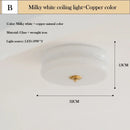Axyaa Nordic Cream Glass Egg Tart Ceiling Lamps