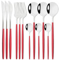 Axyaa 12-Piece Black Gold Stainless Steel Cutlery Set for Parties and Kitchens