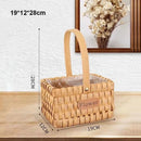 Axyaa Mini Woven Flower Basket Handmade DIY Dollhouse Decor Miniature Paper Vine