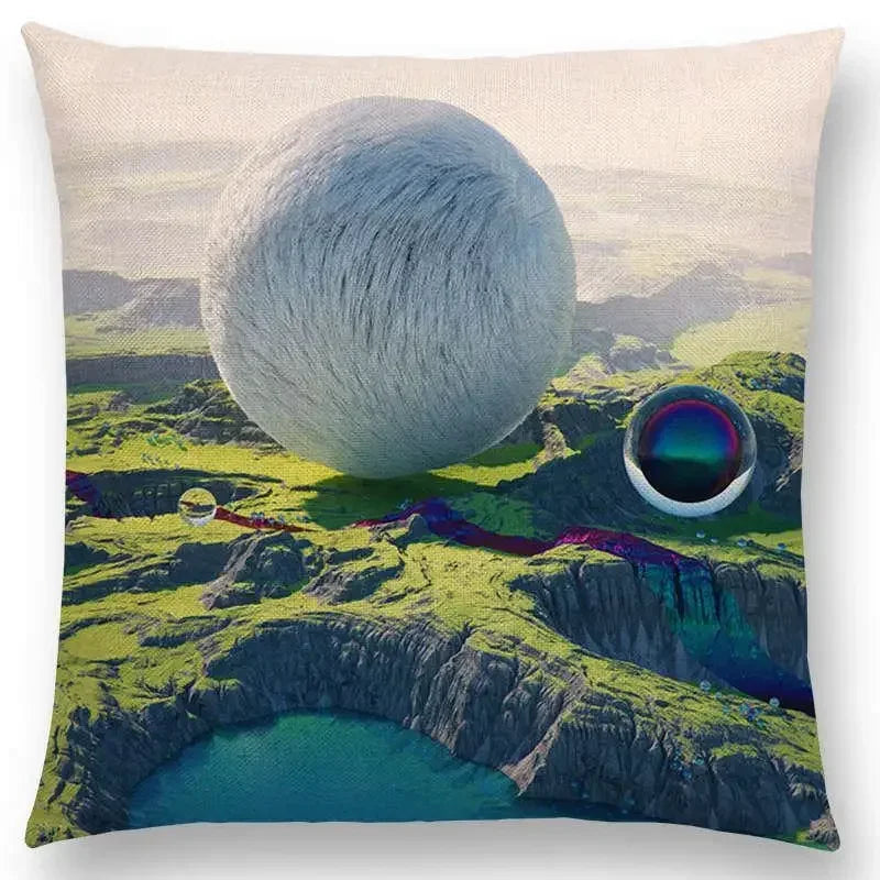 Vivid Axyaa 3D Print Spar Metal Sofa Cushion Cover Suite