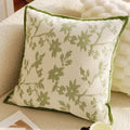 Axyaa Green Canvas Pillowcase 45X45: Luxury French Design for Living Room Sofa Decor