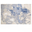 Axyaa Plush Blue Carpet for Living Room, Bedroom, or Study Floor
