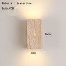 Axyaa Cuboid Stone LED Wall Lamp: Creative Lighting for Parlor, Bedroom, Stairs & Corridor