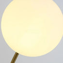 Axyaa Curved Iron Wall Lamp with White Glass Ball - Home Decoration Lighting