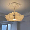 Axyaa Zeppelin Silk Pendant Light: Designer Unique Wabi Sabi Lamp for Living Room or Bedroom