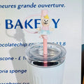 Axyaa Pink Bear Straw Cap for Starbucks 7-8mm Straw - Heat Resistant & Dustproof