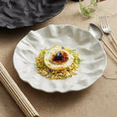 Axyaa Ceramic Salad Plate with Frosted Texture, Shallow Design - Artistic Tableware