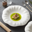 Axyaa White Ceramic Relief Plate Set - Restaurant Tableware