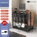 Axyaa Stainless Steel Knife Holder Stand & Utensil Storage Rack