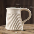 Axyaa Retro Ceramic Pleated Mug for Coffee and Milk Drinking