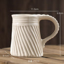 Axyaa Retro Ceramic Pleated Mug for Coffee and Milk Drinking