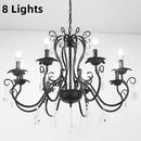 Axyaa Elegant Metal Chandelier with Crystal Pendants for Home Decor